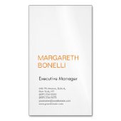 プロフェッショナルミニマルはっきりしたモダン主義者 マグネット名刺 (正面縦)