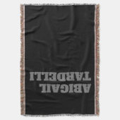 プロフェッショナルミニマルはっきりしたモダン名前をカスタムする スローブランケット (正面縦)