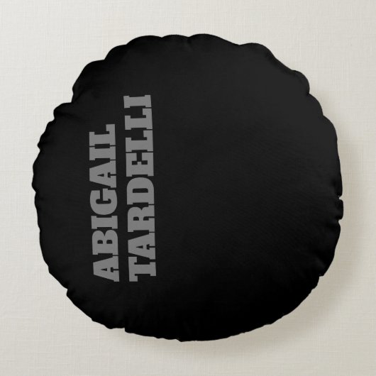 プロフェッショナルミニマルはっきりしたモダン名前をカスタムする ラウンドクッション (正面)