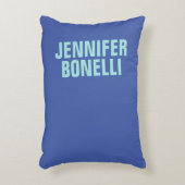 プロフェッショナルミニマルはっきりしたリストブルー アクセントクッション (正面(垂直))