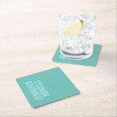 プロフェッショナルミニマルはっきりしたリストブルー スクエアペーパーコースター (インサイチュ)