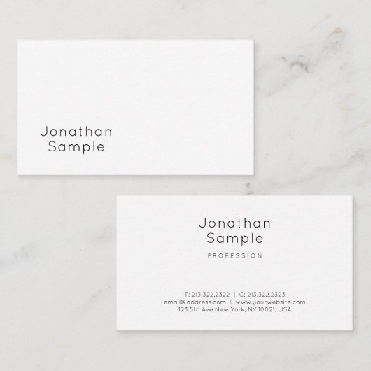 プロフェッショナルミニマルエレガントグラフィックデザイン 名刺 (正面/裏面)