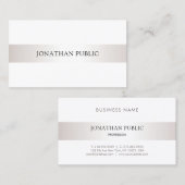 プロフェッショナルミニマルエレガントデザインシックプレーン 名刺 (正面/裏面)