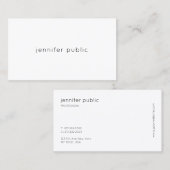 プロフェッショナルミニマルエレガントリストクリーンモダンプレーン 名刺 (正面/裏面)