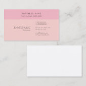 プロフェッショナルミニマルエレガントリストピンクテンプレート 名刺 (正面/裏面)