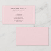 プロフェッショナルミニマルエレガントリストピンクプレーントレンディー 名刺 (正面/裏面)