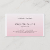 プロフェッショナルミニマルエレガントリストピンクモダンプレーン 名刺 (正面)