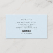 プロフェッショナルミニマルエレガントリストモノグラムブルー 名刺 (裏面)