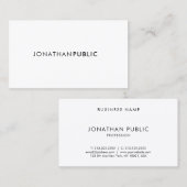 プロフェッショナルミニマルエレガント頭が切れるトレンディープレーン 名刺 (正面/裏面)