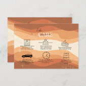 プロフェッショナルミニマルオレンジテラコッタケーキ気に サンキューカード (正面/裏面)