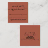 プロフェッショナルミニマルオレンジテラコッタボホ 予約カード (正面/裏面)