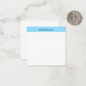 プロフェッショナルミニマルクラシカルリストプレインブルー ノートカード (正面/裏面インサイチュ)