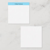 プロフェッショナルミニマルクラシカルリストプレインブルー ノートカード (正面/裏面)