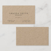 プロフェッショナルミニマルク素朴ラフト名刺 名刺 (正面/裏面)