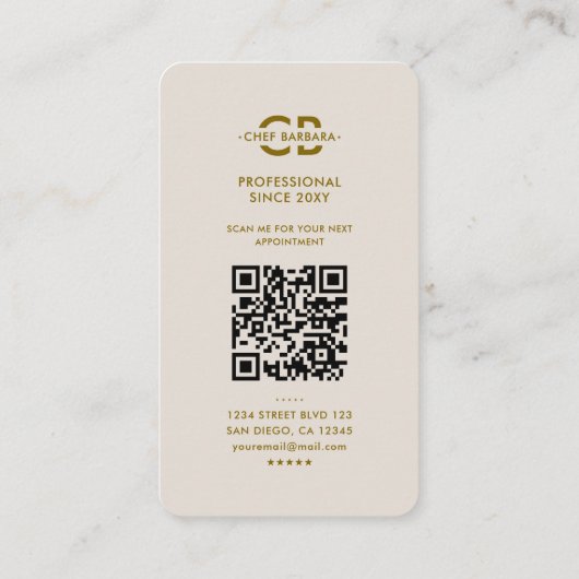 プロフェッショナルミニマルシェフナイフサンド 名刺 (裏面)