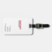 プロフェッショナルミニマルシンプルリスト白モダン平野 ラゲッジタグ (正面横)