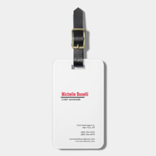 プロフェッショナルミニマルシンプルリスト白モダン平野 ラゲッジタグ