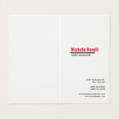 プロフェッショナルミニマルシンプルリスト白モダン平野 名刺 (外部フラット)