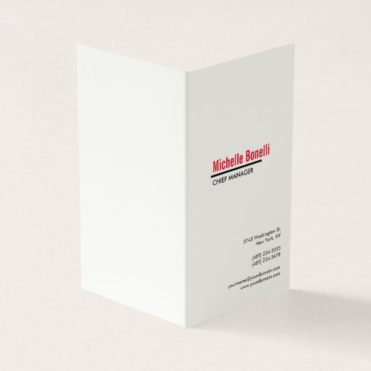 プロフェッショナルミニマルシンプルリスト白モダン平野 名刺 (外部)