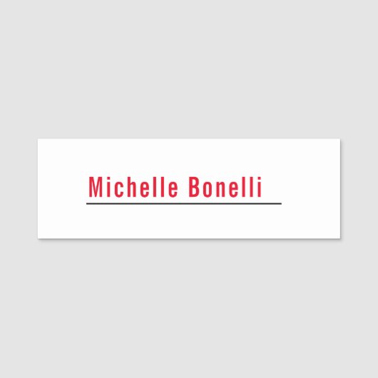 プロフェッショナルミニマルシンプルリスト白モダン平野 名札 (正面)