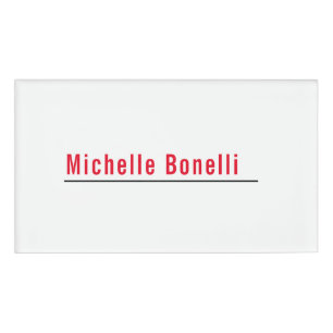 プロフェッショナルミニマルシンプルリスト白モダン平野 名札