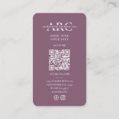 プロフェッショナルミニマルダスティメイヴピンクセラピスト 名刺 (裏面)