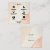 プロフェッショナルミニマルテラコッタボホジュエリー気に スクエア名刺 (正面/裏面)