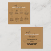 プロフェッショナルミニマルテラコッタ爪、 ネイル申請 スクエア名刺 (正面/裏面)