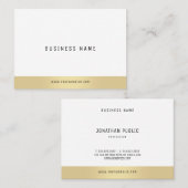 プロフェッショナルミニマルテンプレートエレガント金ゴールドクール 名刺 (正面/裏面)