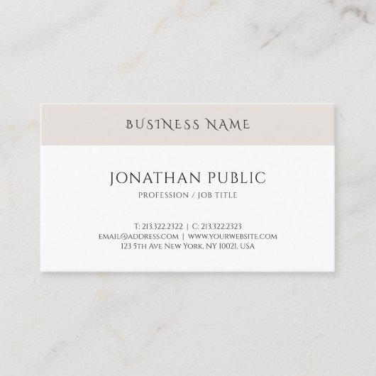 プロフェッショナルミニマルテンプレートシンプルトップ 名刺 (正面)