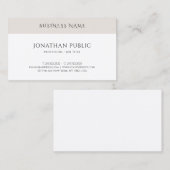プロフェッショナルミニマルテンプレートシンプルトップ 名刺 (正面/裏面)