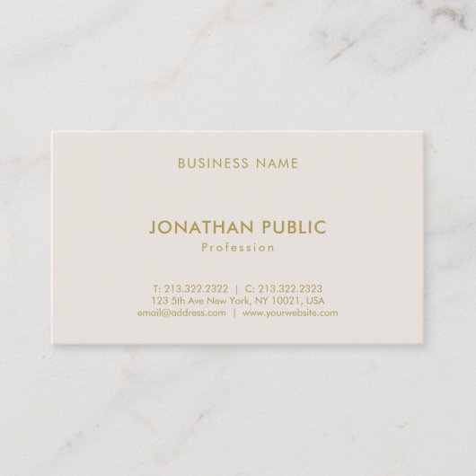 プロフェッショナルミニマルテンプレート 名刺 (正面)