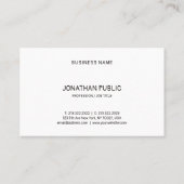プロフェッショナルミニマルデザイン白黒テンプレート 名刺 (裏面)