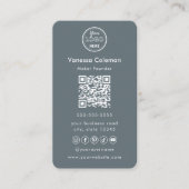 プロフェッショナルミニマルトレンディーネイビービジネスカード 名刺 (正面)