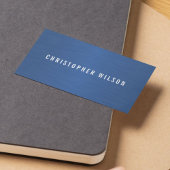 プロフェッショナルミニマルフェイクリストブルーメタルコンサルタント 名刺