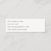 プロフェッショナルミニマルフェイクリストレザー スキニー名刺 (裏面)