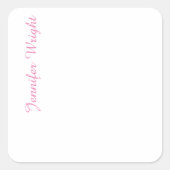 プロフェッショナルミニマルフェミニンピンク スクエアシール (正面)