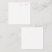 プロフェッショナルミニマルフェミニンピンク ノートカード (正面/裏面)