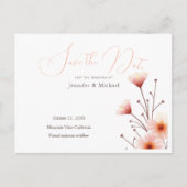 プロフェッショナルミニマルフローラ日付の保存 案内ポストカード (正面)