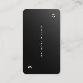 プロフェッショナルミニマルブラックグラデーションシンプル 名刺 (正面)