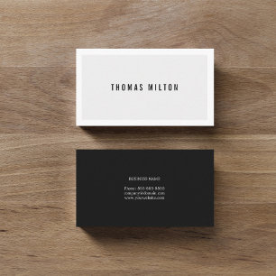 プロフェッショナルミニマルブラックグレーホワイトコンサルタント 名刺