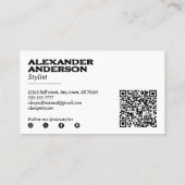 プロフェッショナルミニマルブラックスクライブル 名刺 (裏面)