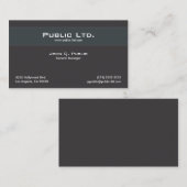 プロフェッショナルミニマルブラックデザイン 名刺 (正面/裏面)