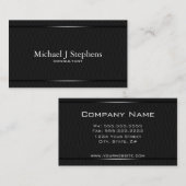 プロフェッショナルミニマルブラックヘリンボーン 名刺 (正面/裏面)