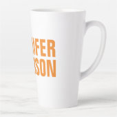 プロフェッショナルミニマルモダンはっきりしたオレンジホワイト カフェラテマグ (右)