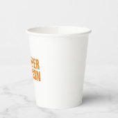 プロフェッショナルミニマルモダンはっきりしたオレンジホワイト 紙コップ (左)