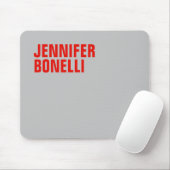 プロフェッショナルミニマルモダンはっきりしたムな赤い灰色の名前 マウスパッド (マウス)