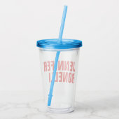 プロフェッショナルミニマルモダンはっきりした主義赤 アクリルタンブラー (裏面)