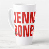 プロフェッショナルミニマルモダンはっきりした主義赤 カフェラテマグ (左アングル)