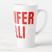 プロフェッショナルミニマルモダンはっきりした主義赤 カフェラテマグ (右)